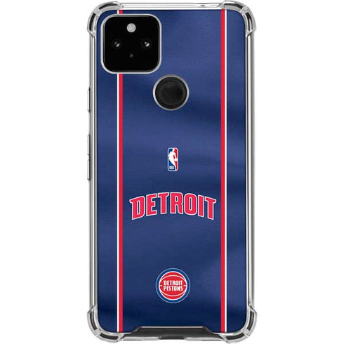NBA Detroit Pistons Jersey Google Pixel 4a 5G Clear Case